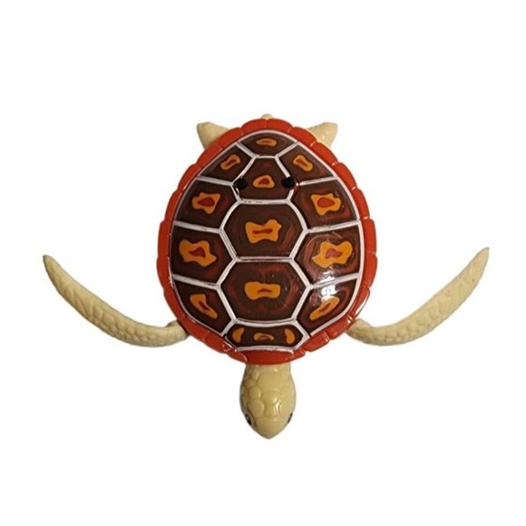 Zuru Robo Alive Tiny Turtle Walks & Swims Like Real Turtle Tested Works Orange - Picture 1 of 4